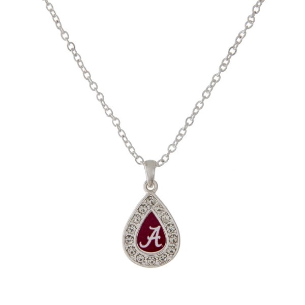 Wholesale officially licensed Silver chain necklace small teardrop crystal rhine