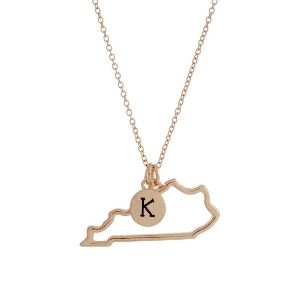 Wholesale gold necklace cutout state Kentucky pendant K charm