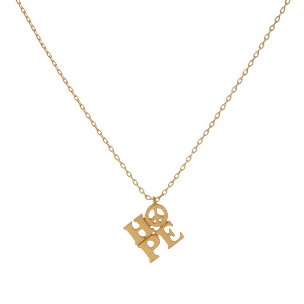 Wholesale dainty gold necklace small Hope pendant Pendant mm adjusts
