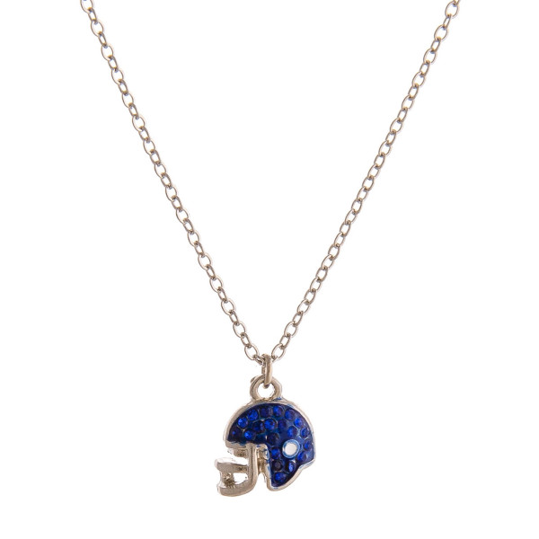 Wholesale dainty cable chain necklace football helmet cubic zirconia details Pen