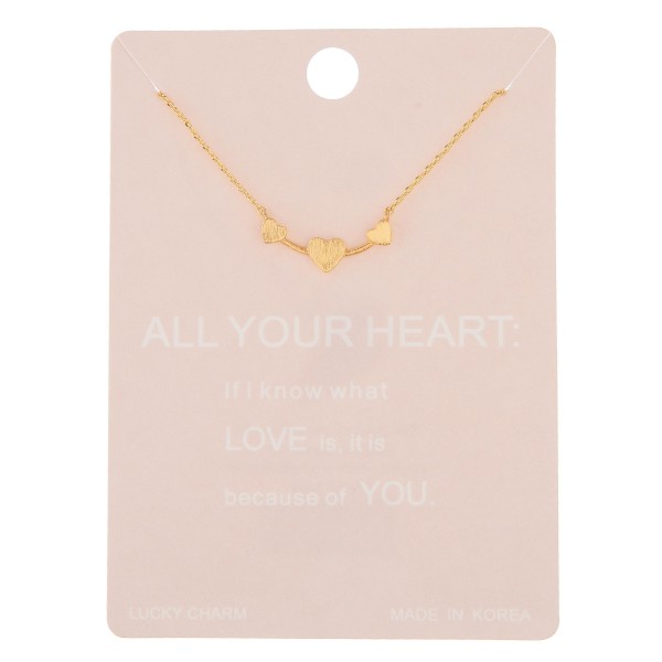Wholesale dainty All Heart lucky charm necklace Pendant cm extender