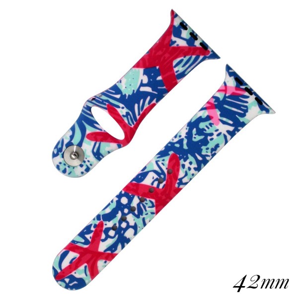 Wholesale tropical print silicone watch band smart watches WATCH NOT INCLUDED Fi