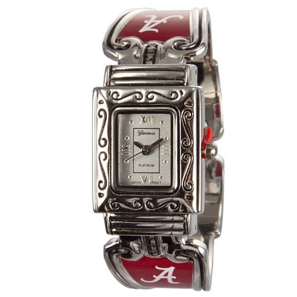 Wholesale officially licensed University Alabama Silver cuff band watch details