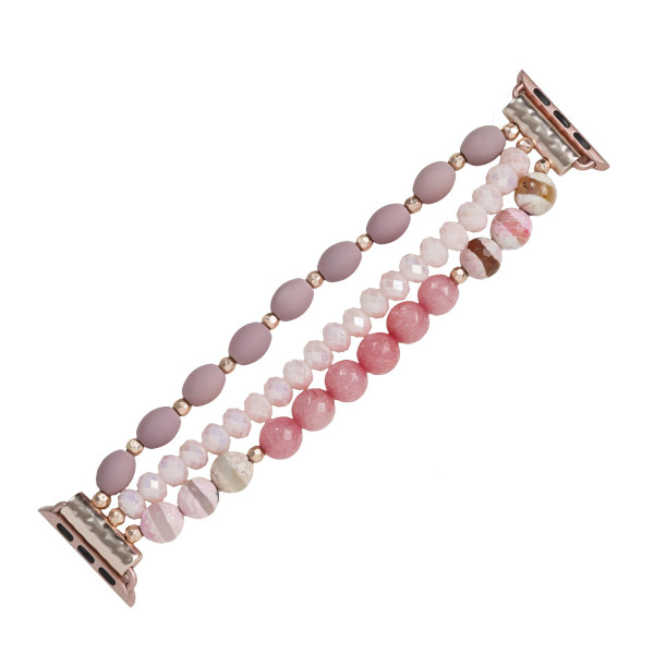 Wholesale stretch beaded watch band apple watches Fits mm smart watch WATCH NOT
