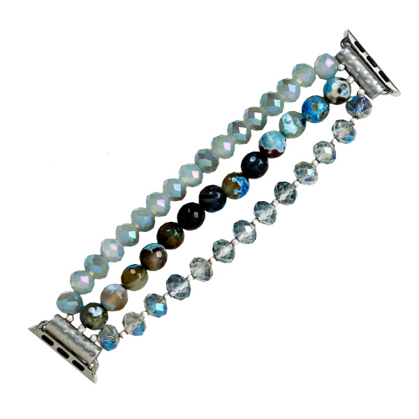 Wholesale beaded stretch bracelet smart watches Fits mm smart watch WATCH NOT IN