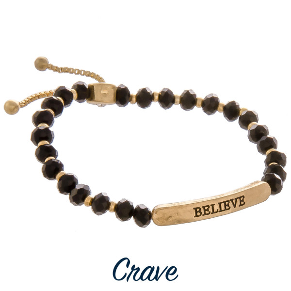Wholesale enjoy gorgeous bracelet adjustable tie positive Believe message Approx