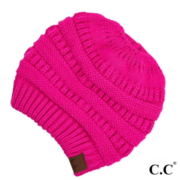 Wholesale c C MB Solid color beanie tail hat Original messy bun beanie Acrylic O