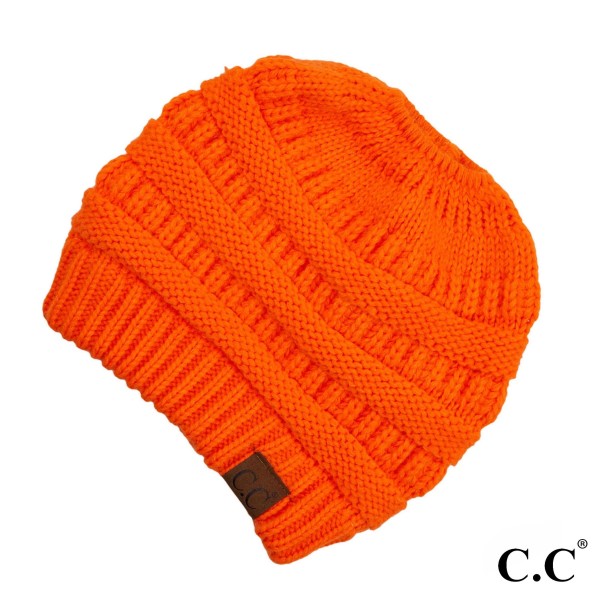 Wholesale c C MB Solid color beanie tail hat Original messy bun beanie Acrylic O