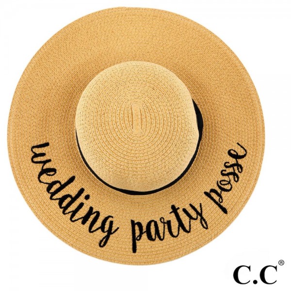 Wholesale c C ST Natural Wedding Party Posse paper straw brim sun hat ribbon One