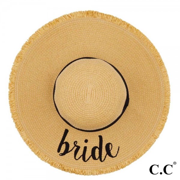 Wholesale c C ST Natural Bride paper straw fringe trim brim sun hat ribbon One f
