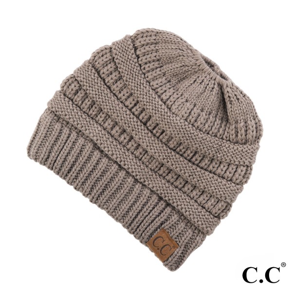 Wholesale c C MB Solid color beanie tail hat Original messy bun beanie Acrylic O