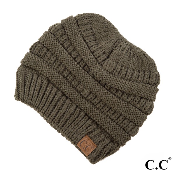 Wholesale c C MB Solid color beanie tail hat Original messy bun beanie Acrylic O