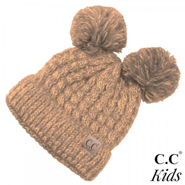 Wholesale c C Kids exclusive beanie two pom poms acrylic diameter Approximate fi
