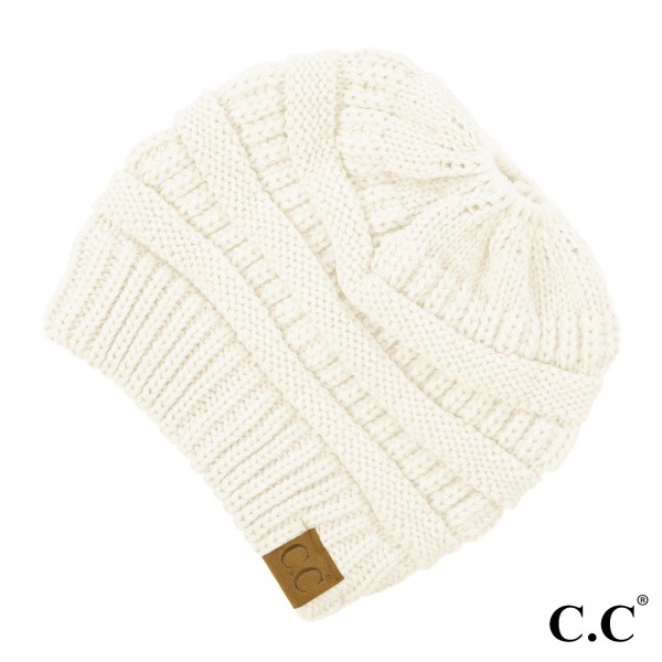 Wholesale c C MB Solid color beanie tail hat Original messy bun beanie Acrylic O