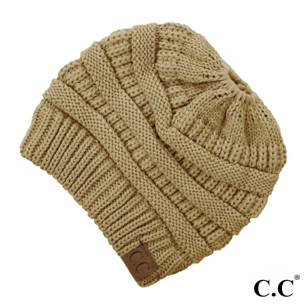 Wholesale c C MB Solid color beanie tail hat Original messy bun beanie Acrylic O