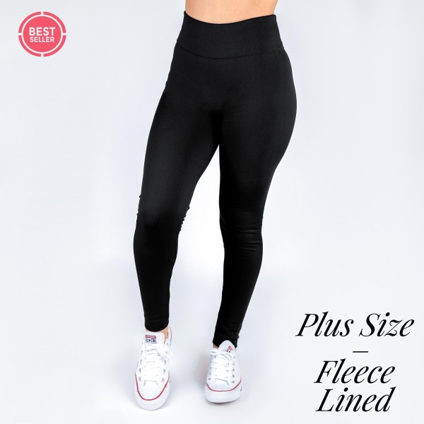 Wholesale pLUS Mix Brand full fleece lined winter weight leggings offered everyd