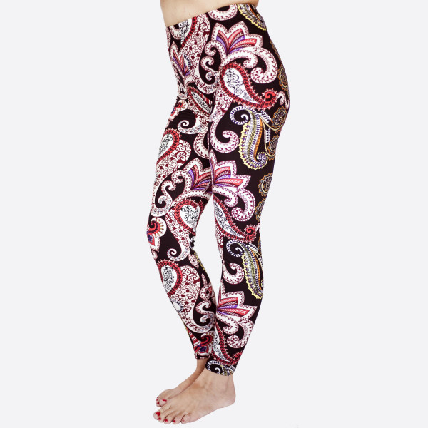 Wholesale kathy Mix printed peach skin leggings seamless chic must have every w