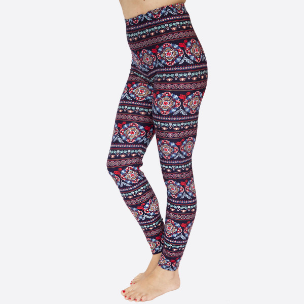 Wholesale kathy Mix printed peach skin leggings seamless chic must have every w