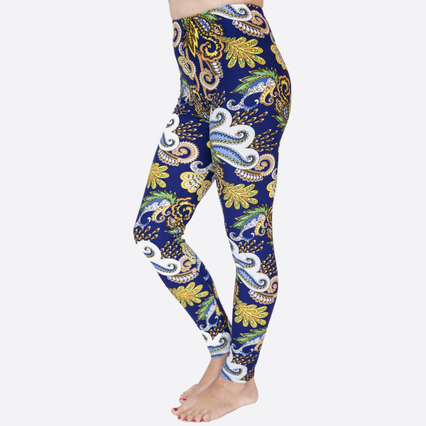 Wholesale kathy Mix printed peach skin leggings seamless chic must have every w