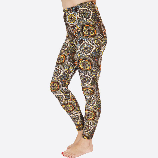 Wholesale kathy Mix printed peach skin leggings seamless chic must have every w