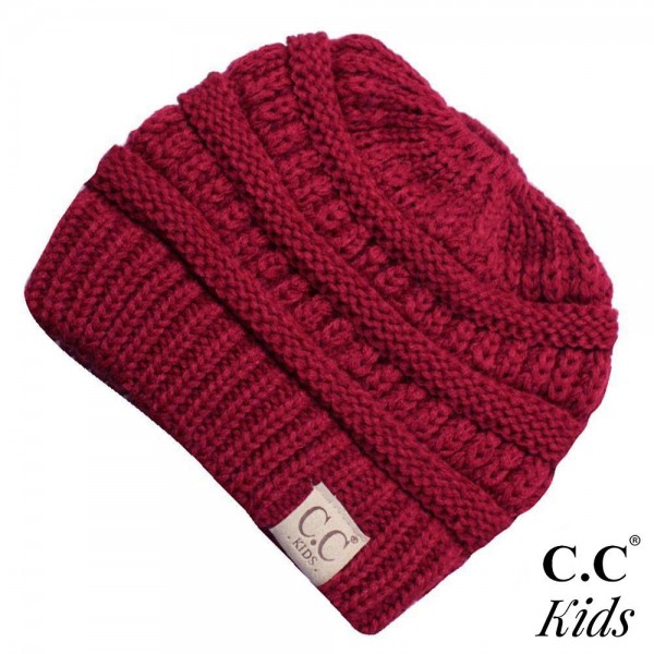 Wholesale mB KIDS Kids messybun C C Beanie acrylic diameter Approximate fit todd