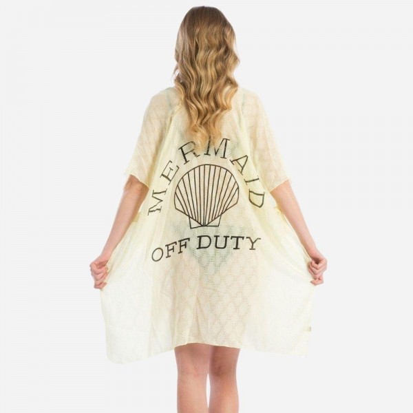 Wholesale lightweight kimono swimsuit cover up Mermaid Duty back viscose One fit