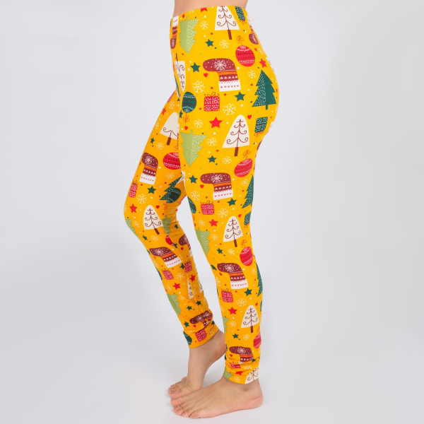 Wholesale mix printed Christmas peach skin leggings seamless chic must have eve