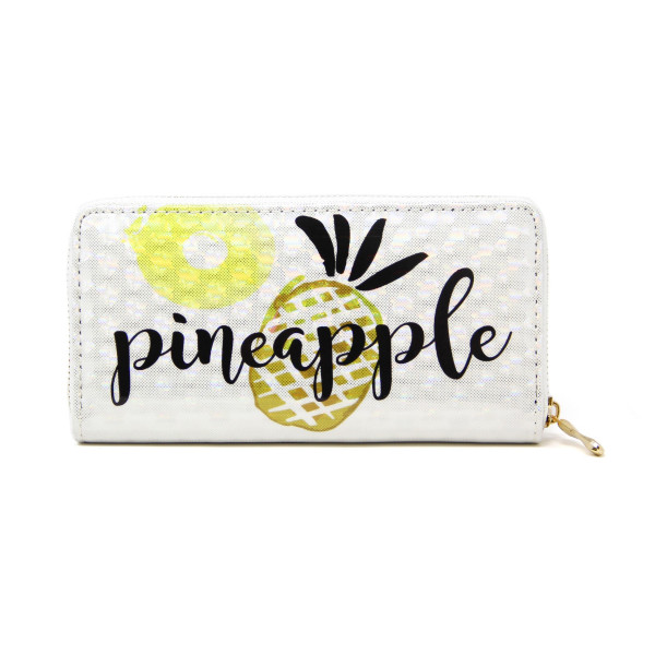 Wholesale wallet pineapple out side coin zip credit card holders inside Approxi