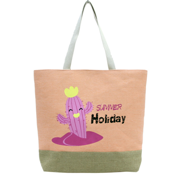Wholesale summer Holiday tote bag fully lined interior magnetic closure inside