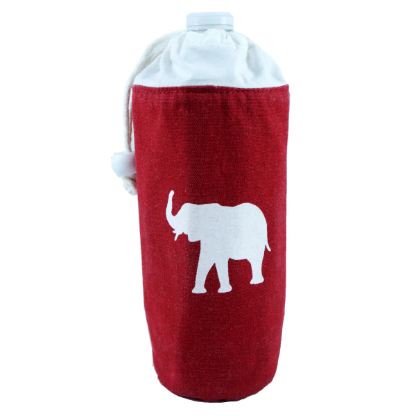 Wholesale insulated canvas drink bottle holder drawstring elephant diameter tall