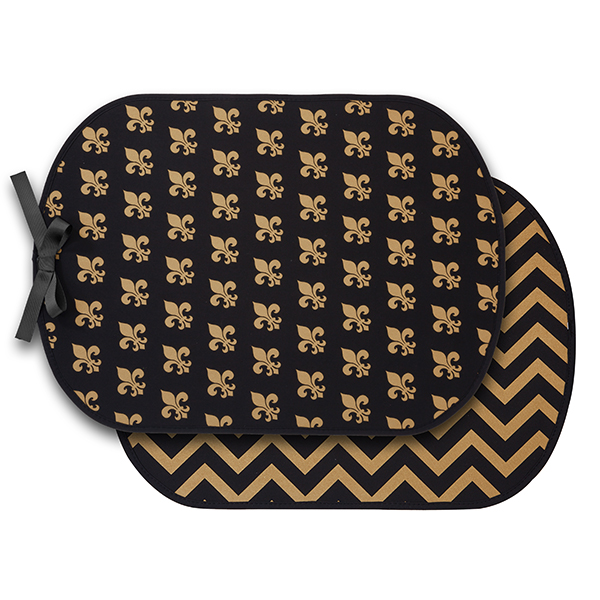 Wholesale neoprene booty buddy black gold fleur de lis front chevron back Waterp