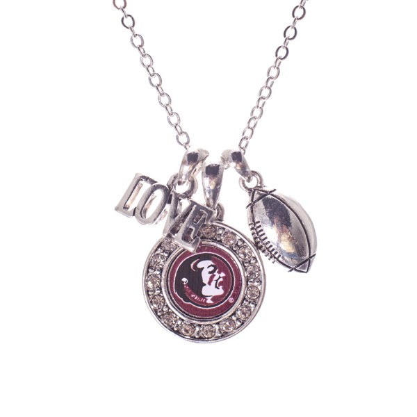 Wholesale officially licensed Silver chain necklace cluster pendant Love footbal