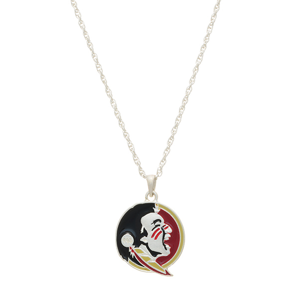 Wholesale silver officially licensed collegiate necklace Florida State Seminoles