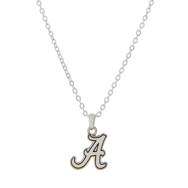 Wholesale silver necklace officially licensed University Alabama pendant