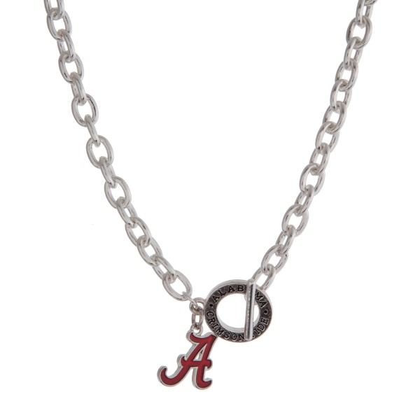 Wholesale silver officially licensed University Alabama toggle necklace logo cha