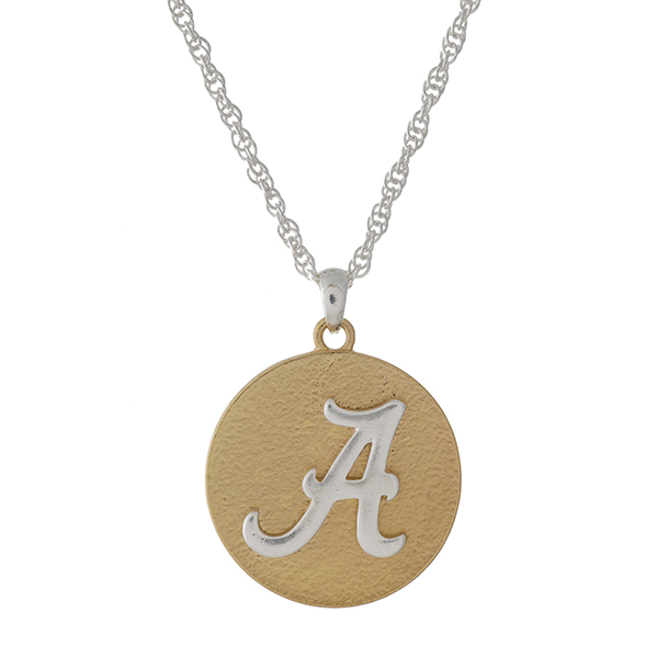 Wholesale officially licensed two necklace University Alabama logo pendant