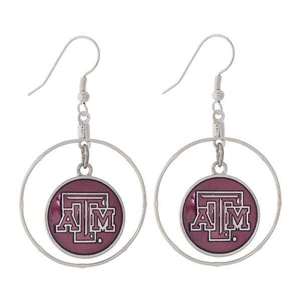 Wholesale silver fishhook earrings displaying ring dangling officially licensed