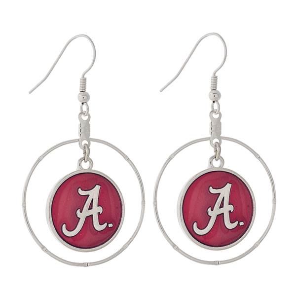 Wholesale silver fishhook earrings displaying ring dangling officially licensed