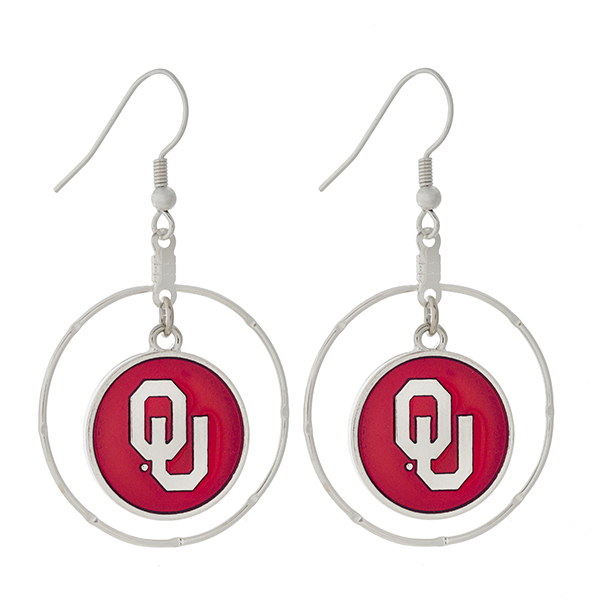 Wholesale silver fishhook earrings displaying ring dangling officially licensed