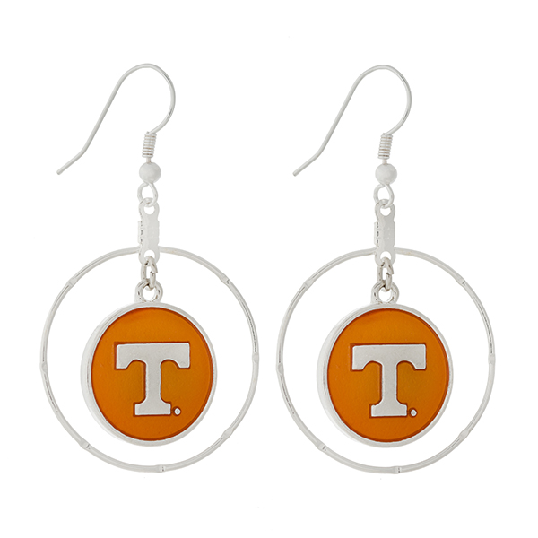 Wholesale silver fishhook earrings displaying ring dangling officially licensed