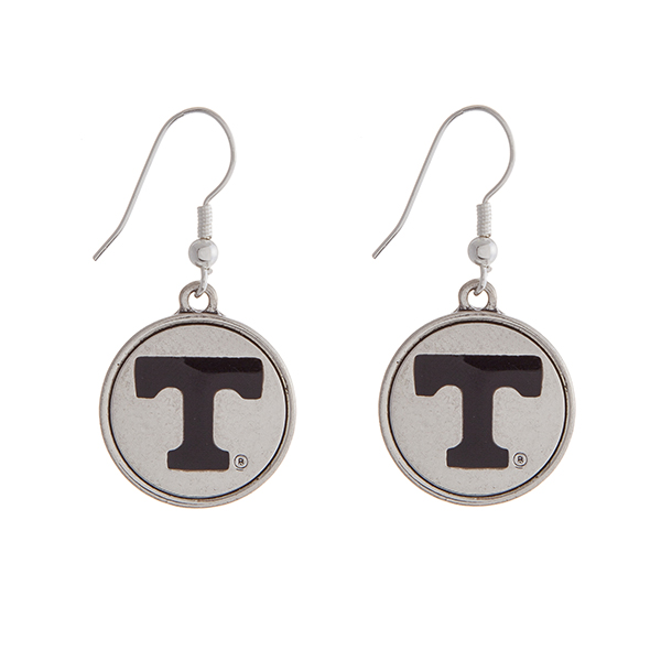 Wholesale officially licensed University Tennessee silver fishhook earrings circ