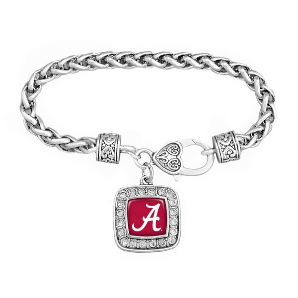 Wholesale silver officially licensed University Alabama braided rope filigree he