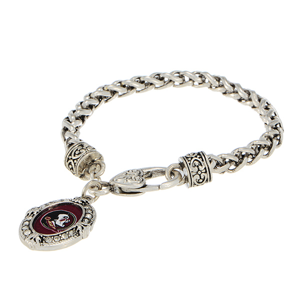 Wholesale silver officially licensed lobster clasp bracelet Florida State logo c