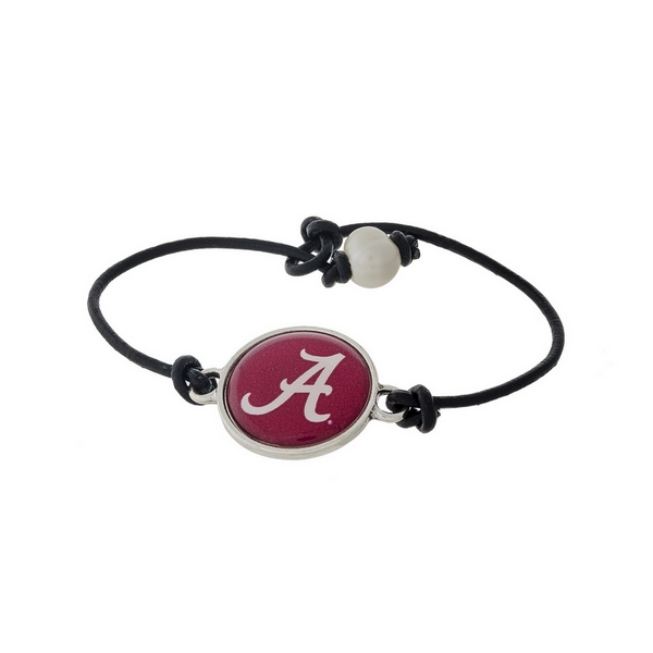 Wholesale exclusive Officially licensed University Alabama genuine leather cord